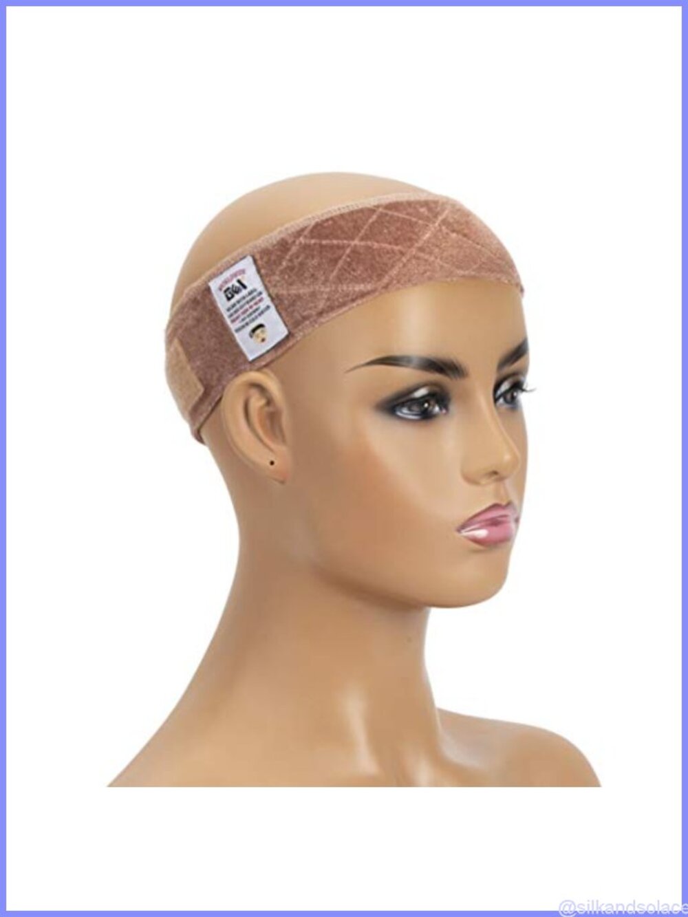 Velvet Wig Grip Band Adjustable Non-Slip Breathable Headband for Secure Wig